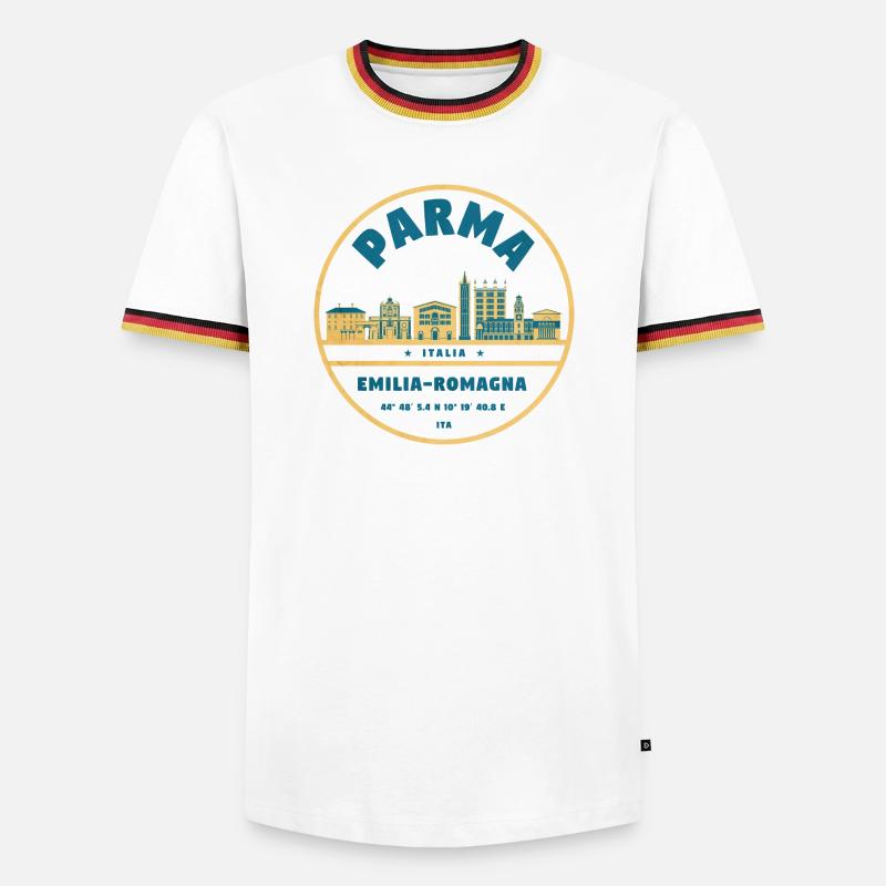 Emilia Romagna Cityscape - Men's Ringer Shirt - white/tricolour