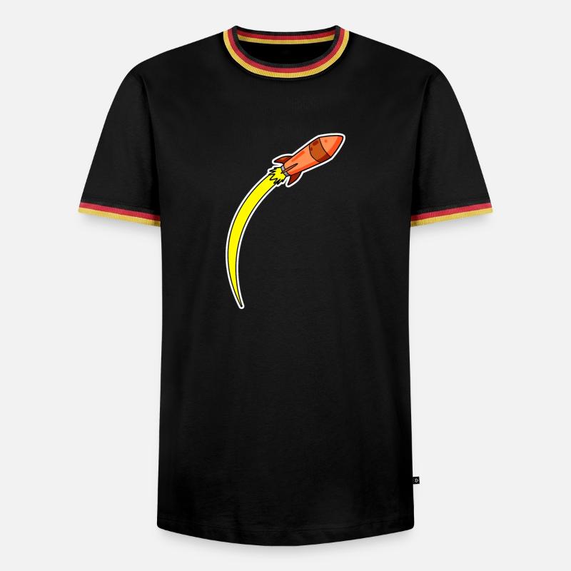 Rocket Orange - Men's Ringer Shirt - black/tricolour