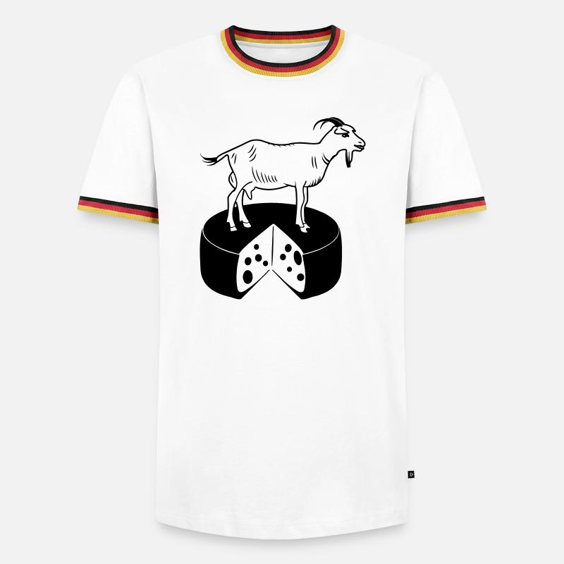 Goat on cheese - Men's Ringer Shirt - white/tricolour