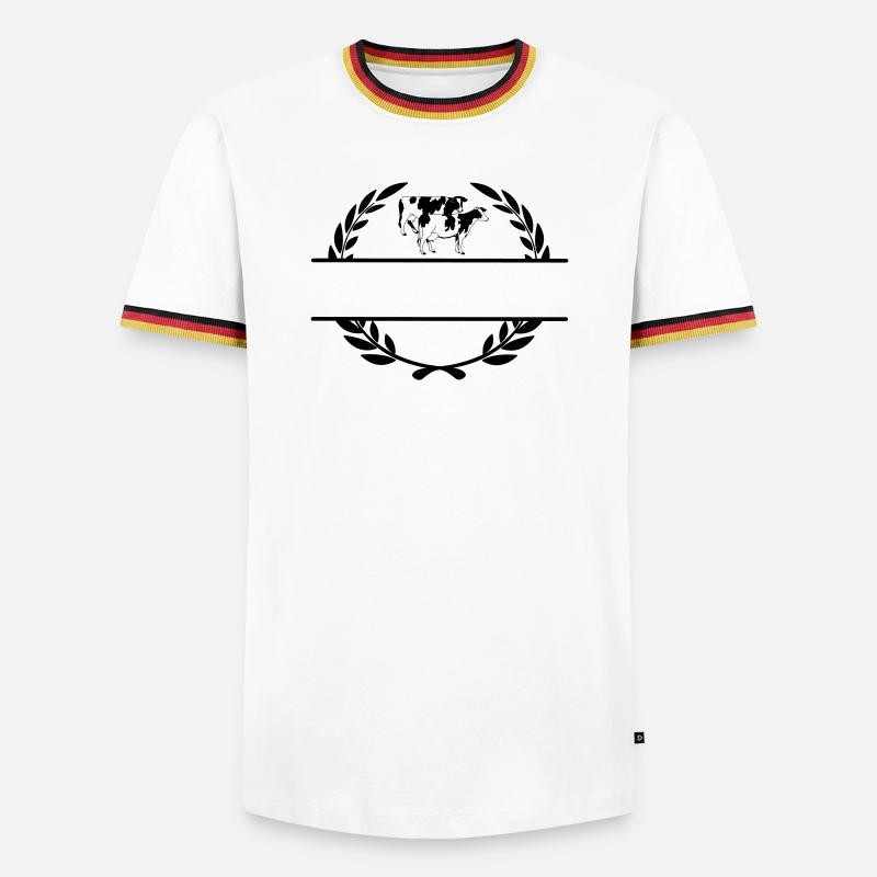 Dairy cows monogram - Men's Ringer Shirt - white/tricolour