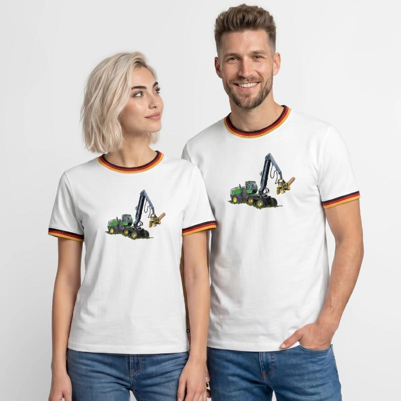 Moissonneuse-batteuse, Moissonneuse-batteuse T-shirt contrasté Homme