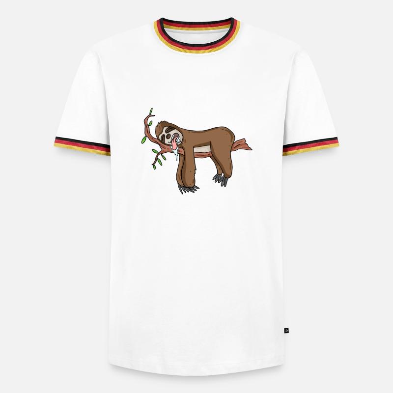 Sleeping sloth - Men's Ringer Shirt - white/tricolour