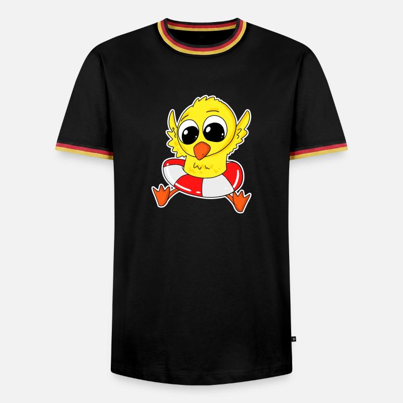 Duck bathing duck bathing - Men's Ringer Shirt - black/tricolour
