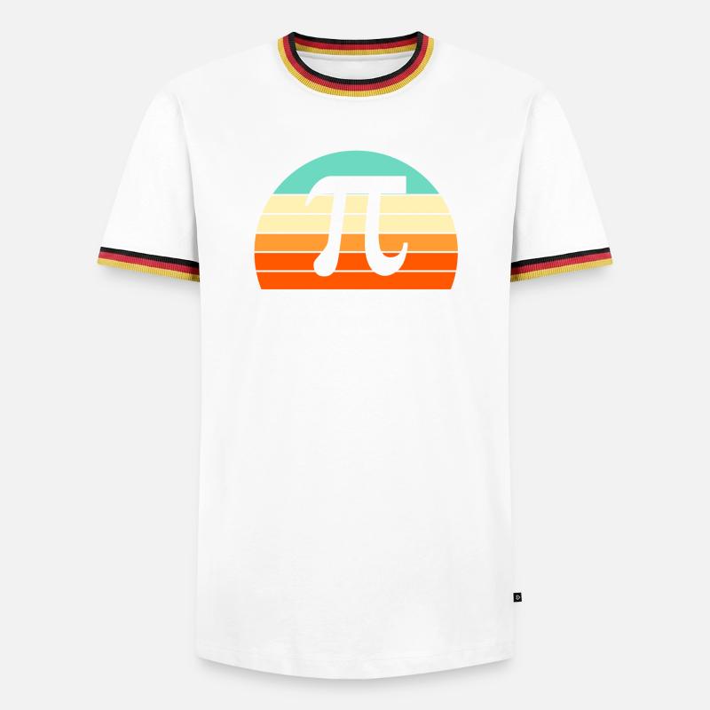 pi, math, mathematics - Men's Ringer Shirt - white/tricolour