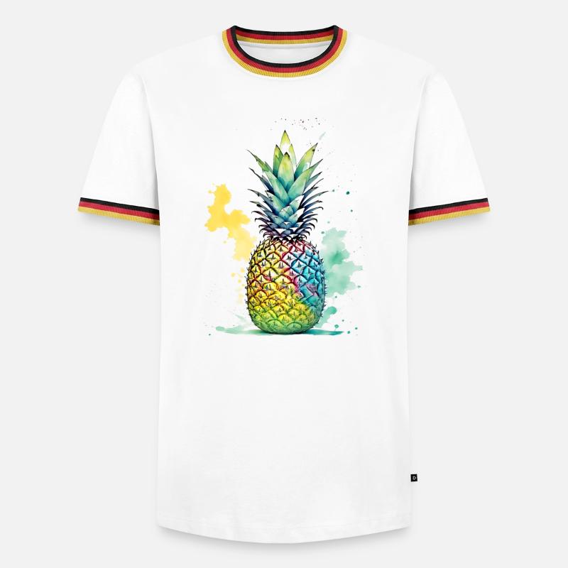 Pineapple - Men's Ringer Shirt - black/tricolour