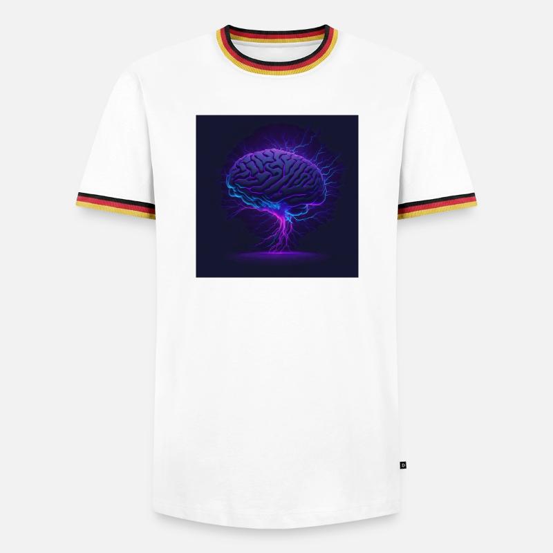 Brain - Men's Ringer Shirt - white/tricolour