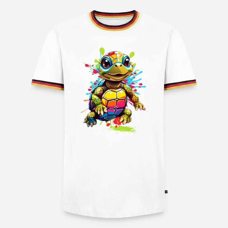 Turtle - Men's Ringer Shirt - white/tricolour