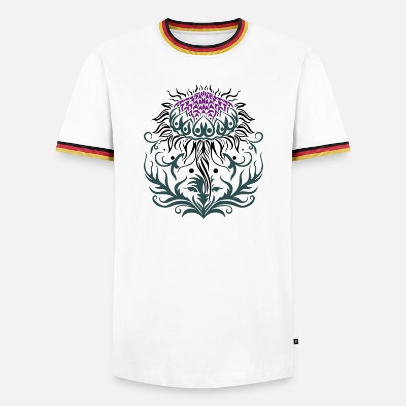 Thistle purple Thistle - Men's Ringer Shirt - white/tricolour