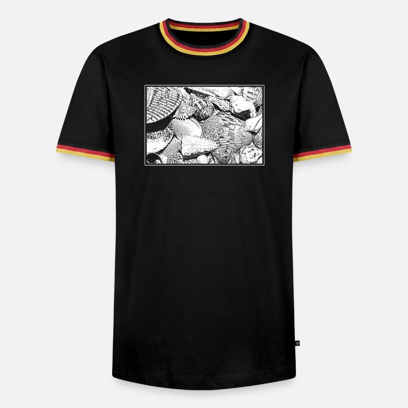 Shells - Men's Ringer Shirt - black/tricolour