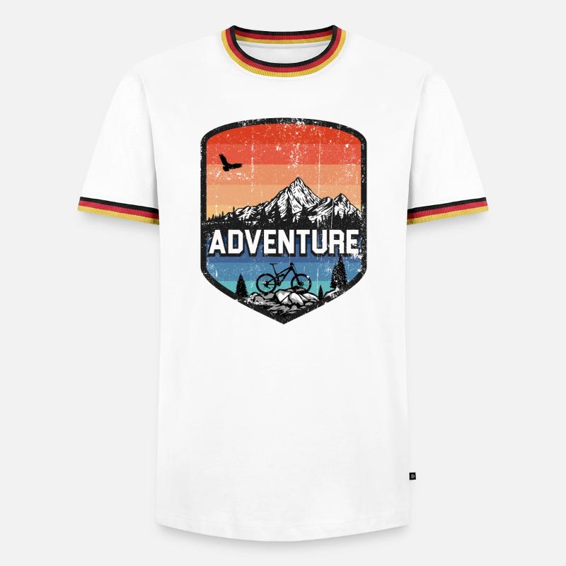 Adventure Summit MTB Sunset - Men's Ringer Shirt - white/tricolour