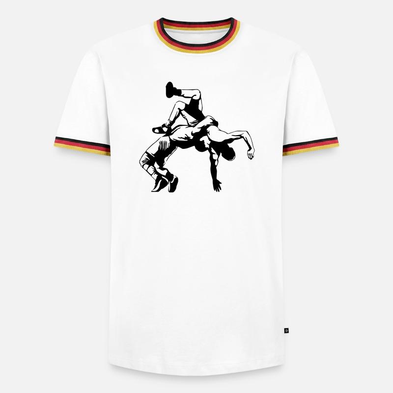 Ringer - Männer Kontrast-T-Shirt - Weiß/Dreifarbig