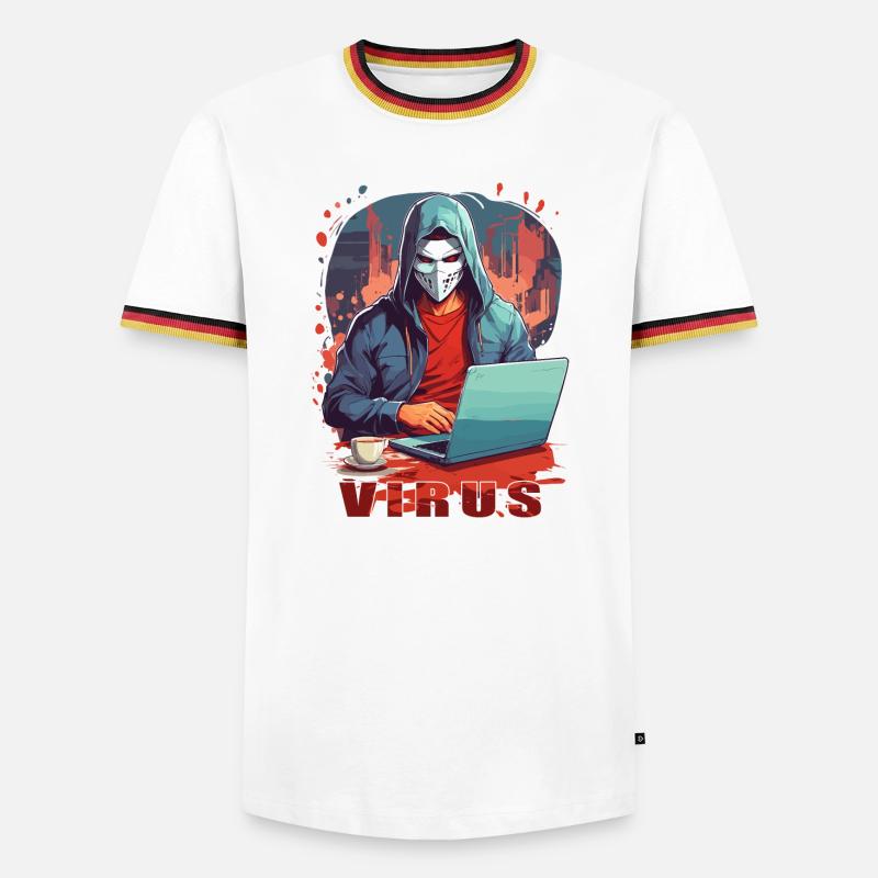 Anonymous Hacker - Men's Ringer Shirt - white/tricolour