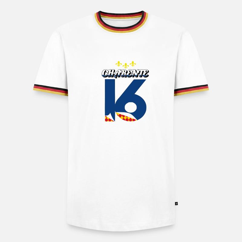 Charente - Men's Ringer Shirt - white/tricolour