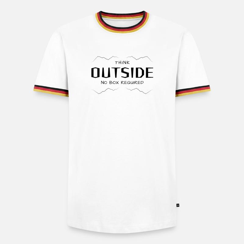 Think Outside - Lateral thinking without a box. - Men's Ringer Shirt - white/tricolour