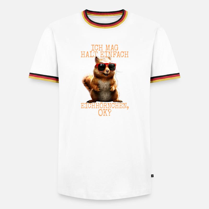 Squirrel I just like squirrels - Men's Ringer Shirt - white/tricolour