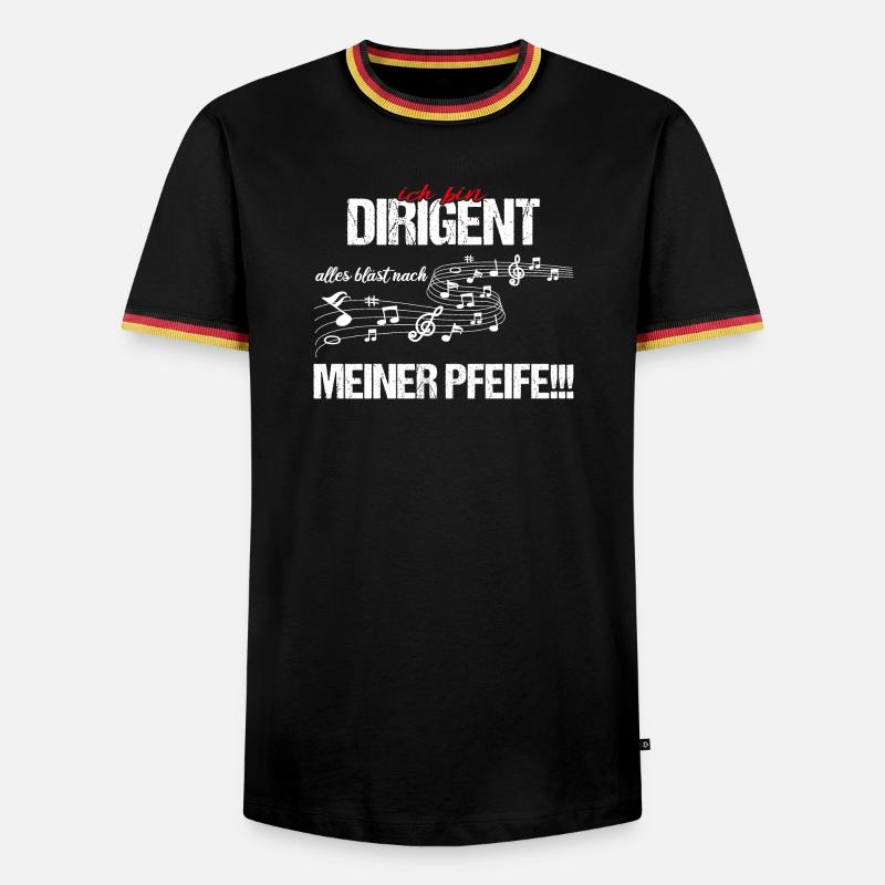 Ich bin Dirigent - Männer Kontrast-T-Shirt - Schwarz/Dreifarbig