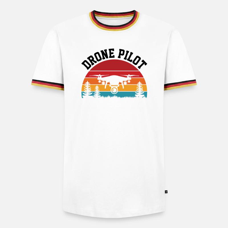 Drone Pilot - Men's Ringer Shirt - white/tricolour