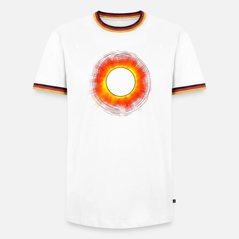 Sonnenfinsternis Total Solar Eclipse - Men's Ringer Shirt - white/tricolour