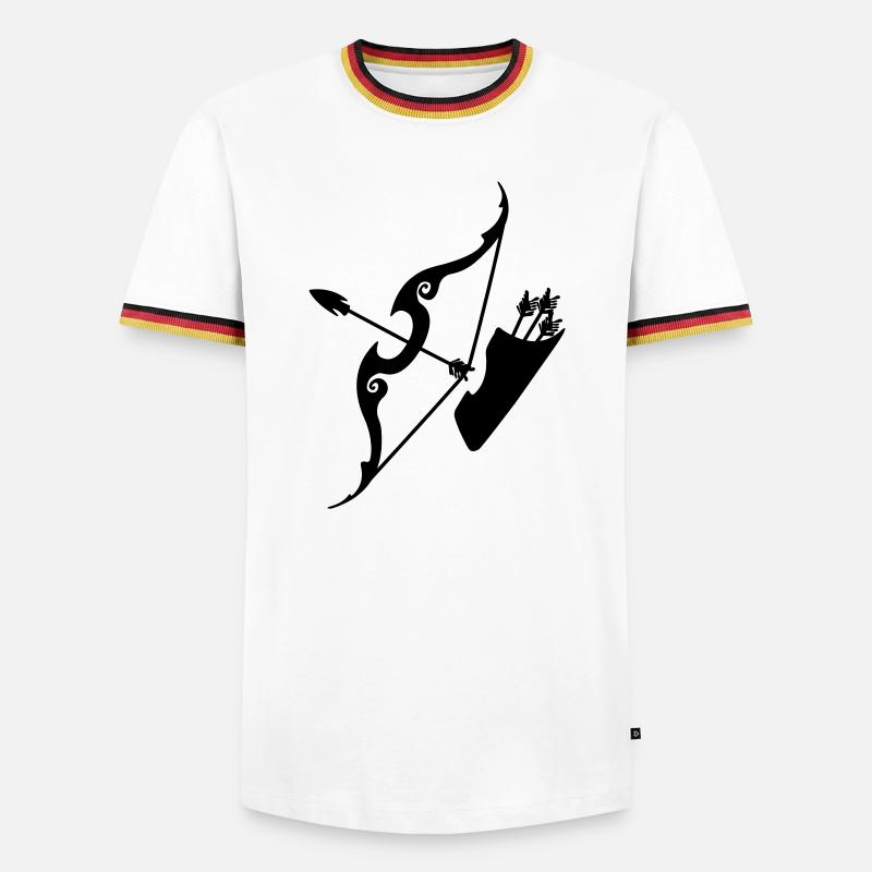 Sagittarius Bow with arrows - Men's Ringer Shirt - white/tricolour