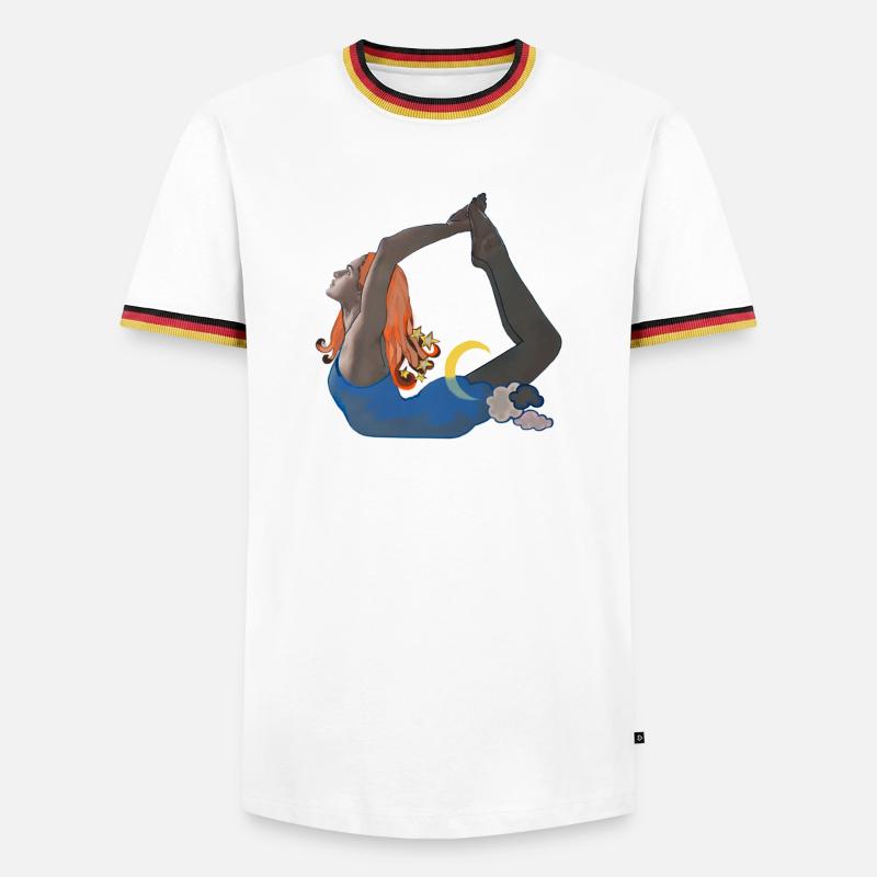 Heavenly Flexibility Night Acrobatics - Men's Ringer Shirt - white/tricolour
