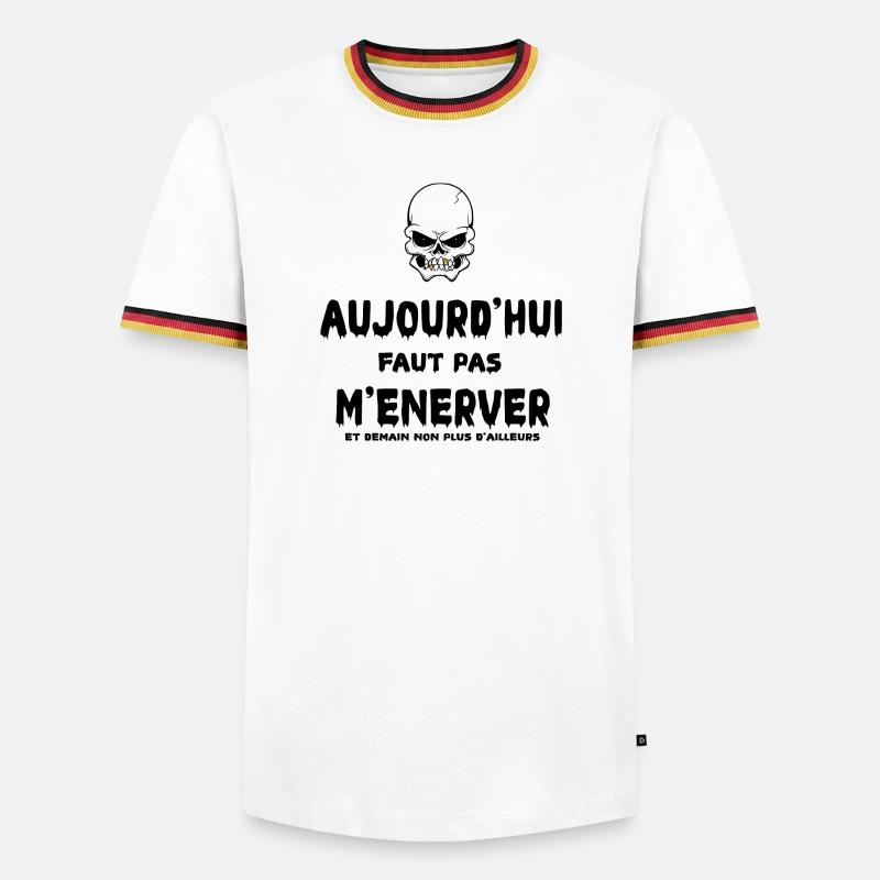 Today, don't get upset - Men's Ringer Shirt - white/tricolour