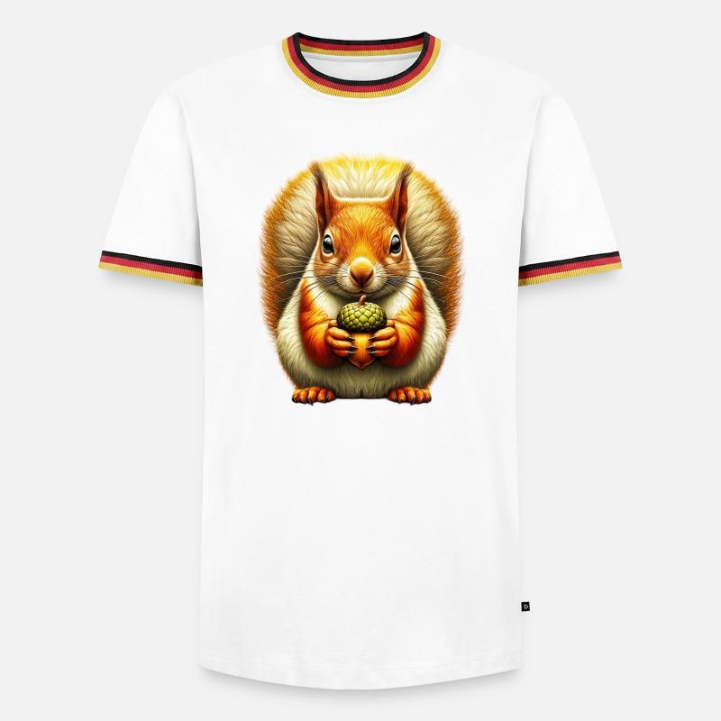 Eichhörnchen - Männer Kontrast-T-Shirt - Weiß/Dreifarbig