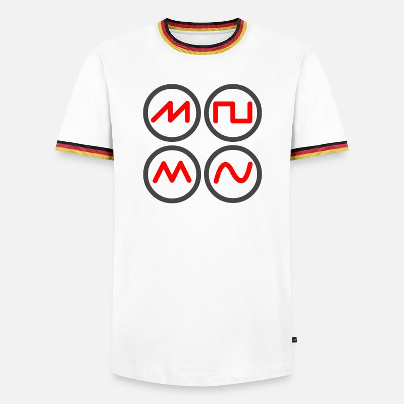 synth waves - Men's Ringer Shirt - white/tricolour