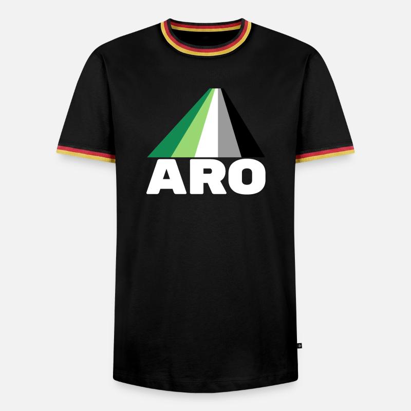 Aromanticism, aromantic, aro - Men's Ringer Shirt - black/tricolour