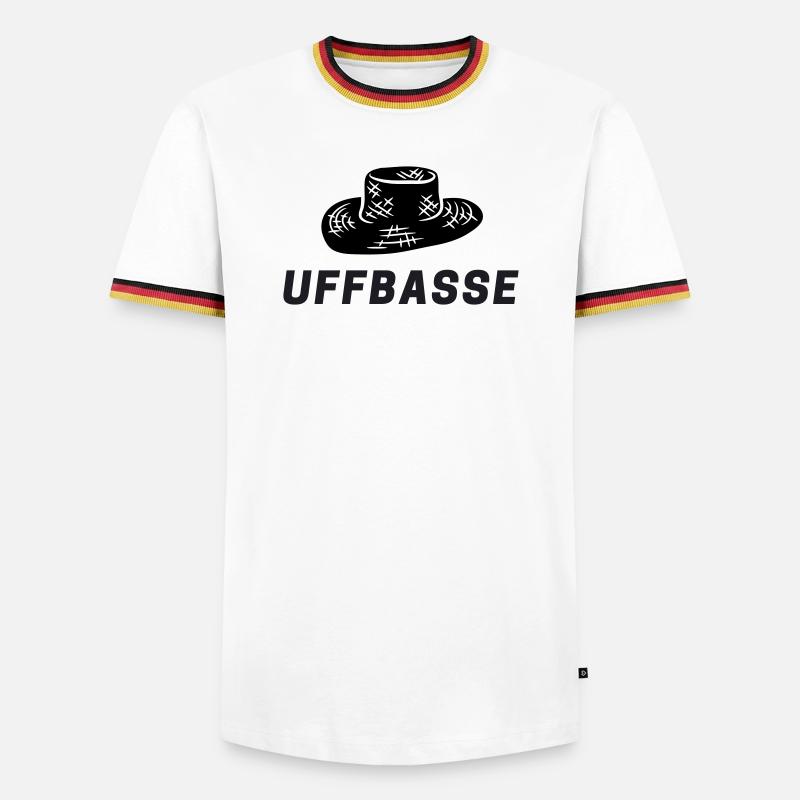 Weinstrasse - Männer Kontrast-T-Shirt - Weiß/Dreifarbig