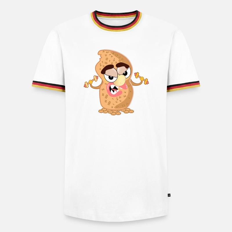 BICEPS STRENGTH TRAINING PEANUTS - Men's Ringer Shirt - white/tricolour
