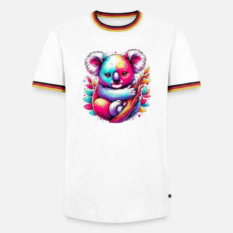 Koala - Men's Ringer Shirt - white/tricolour