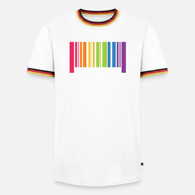 LGBT Pride Month - Pride Code - Men's Ringer Shirt - white/tricolour