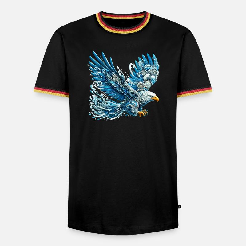 Eagle - Men's Ringer Shirt - black/tricolour