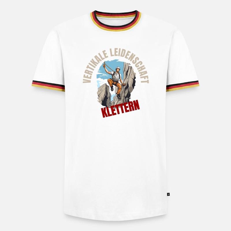 Vertikale Leidenschaft - Männer Kontrast-T-Shirt - Weiß/Dreifarbig
