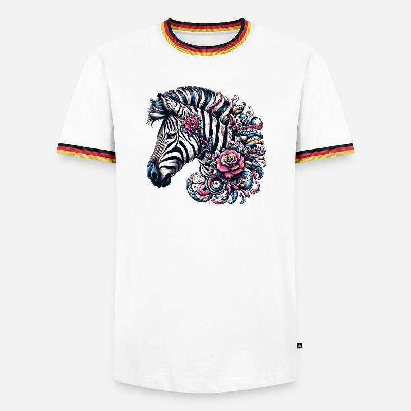 Zebra - Men's Ringer Shirt - white/tricolour