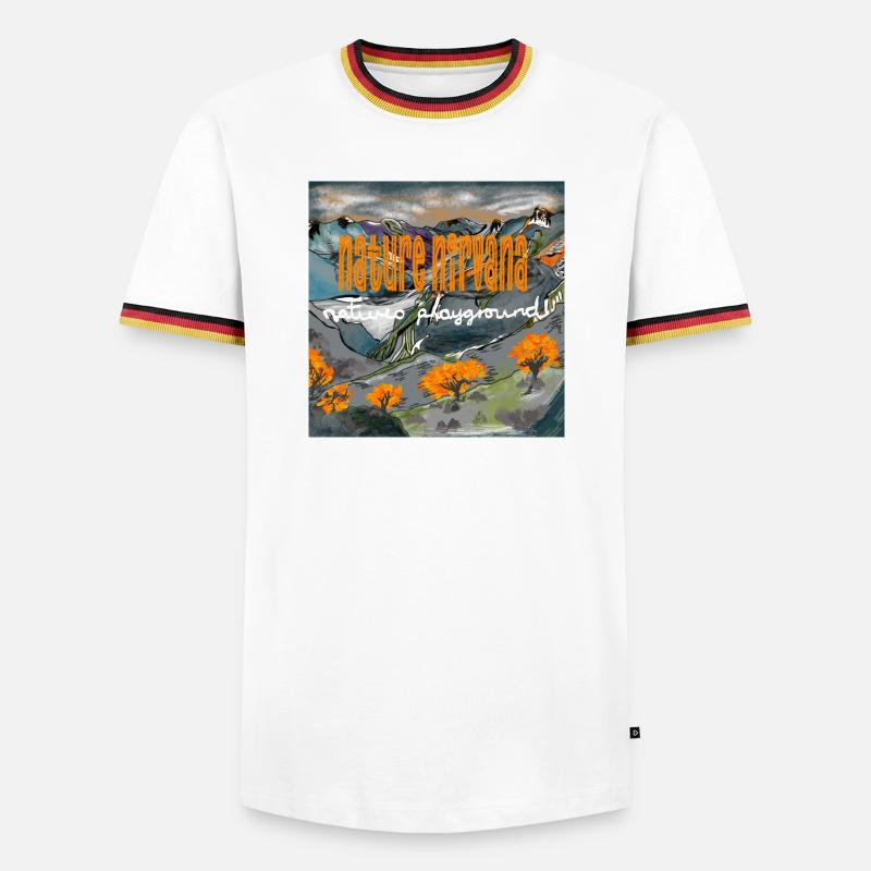NATURE'S NIRVANA - Men's Ringer Shirt - white/tricolour