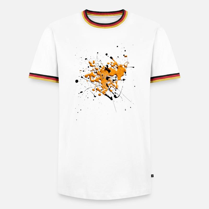 Orange.Splash - Men's Ringer Shirt - white/tricolour
