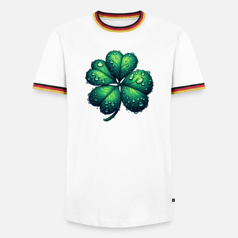Four-leaf clover - Men's Ringer Shirt - white/tricolour