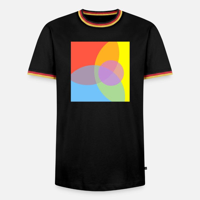 Colour Play Pattern - Men's Ringer Shirt - black/tricolour