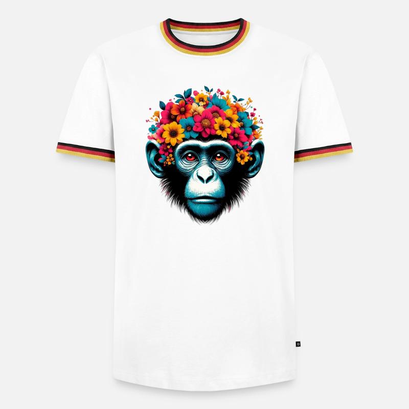 Monkey - Men's Ringer Shirt - white/tricolour