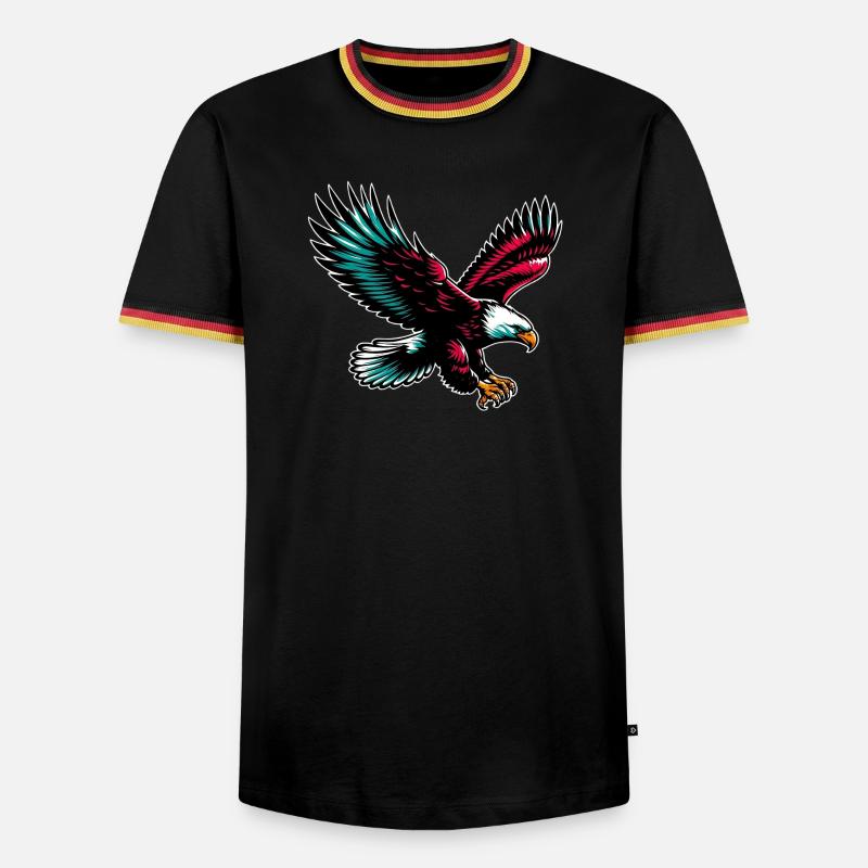 Eagle - Men's Ringer Shirt - black/tricolour