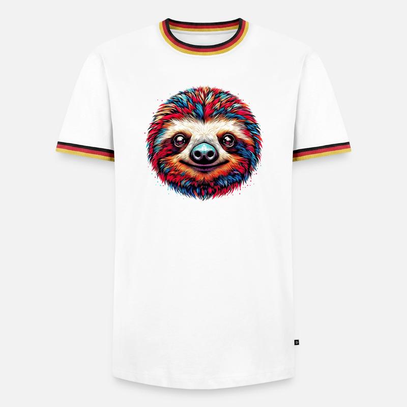 Sloth - Men's Ringer Shirt - white/tricolour