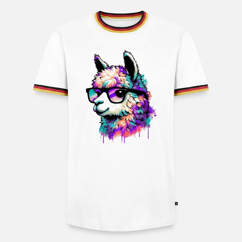Alpaca - Men's Ringer Shirt - white/tricolour