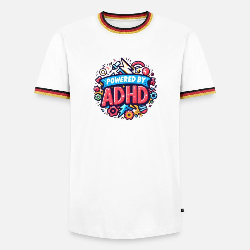 ADHD - Men's Ringer Shirt - white/tricolour