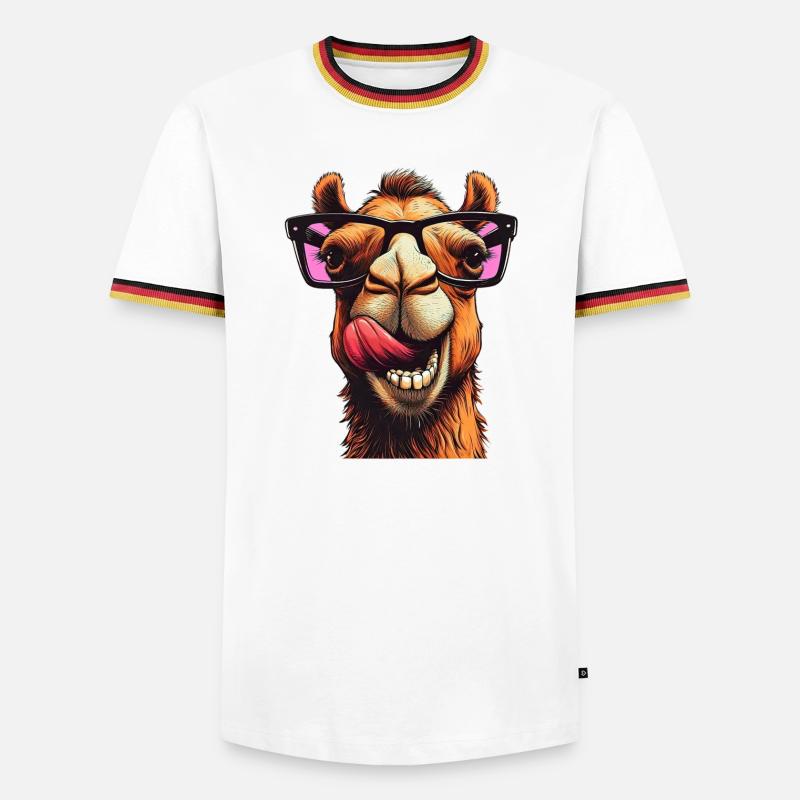 Camel - Men's Ringer Shirt - white/tricolour