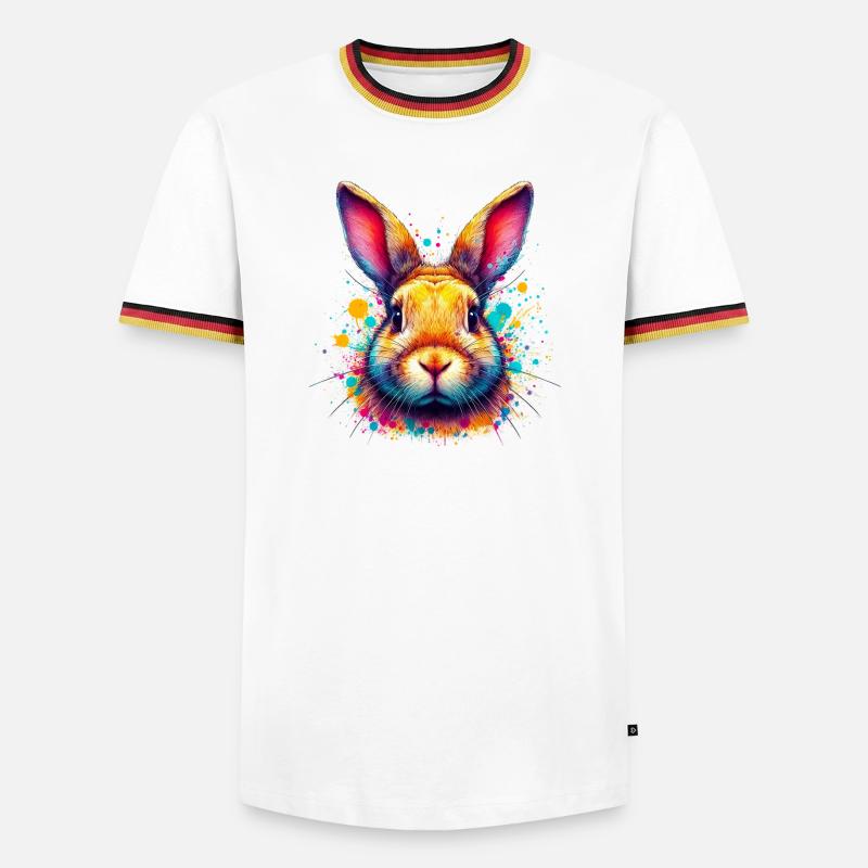 Rabbit - Men's Ringer Shirt - white/tricolour