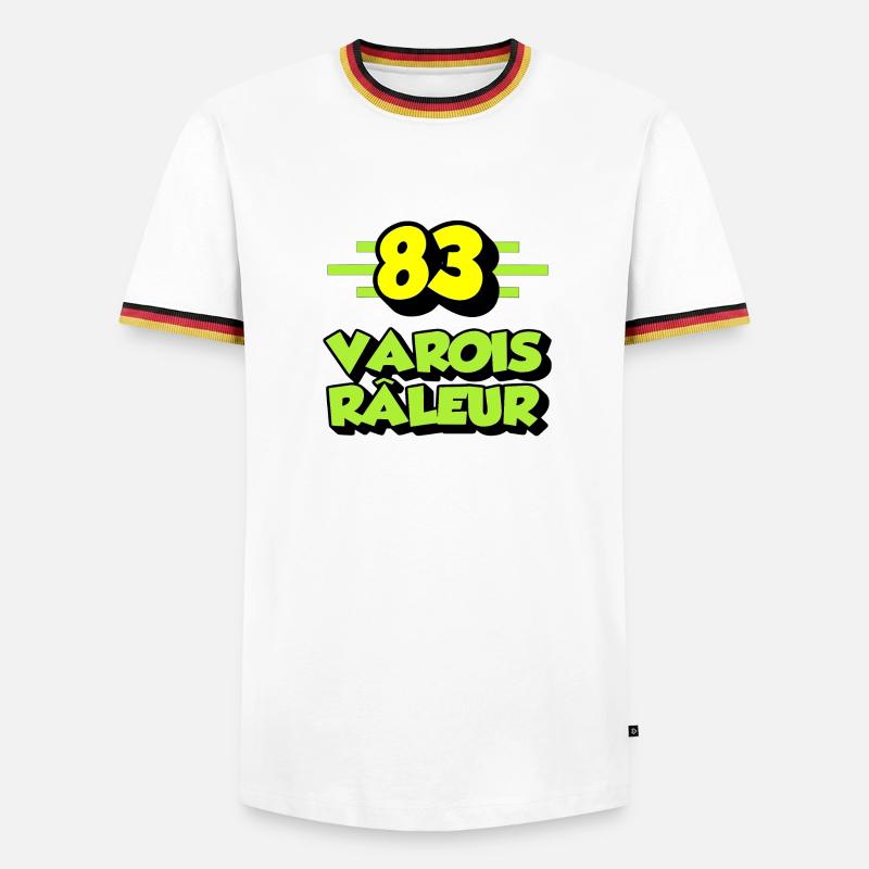 Beschwerdender Var - Männer Kontrast-T-Shirt - Weiß/Dreifarbig