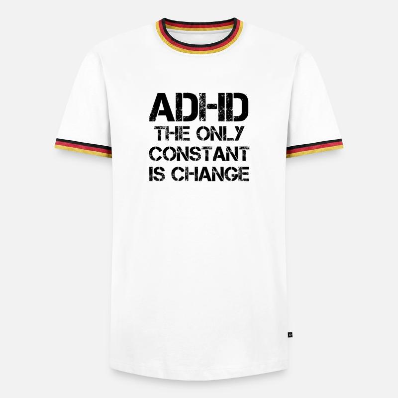ADHD - Men's Ringer Shirt - white/tricolour