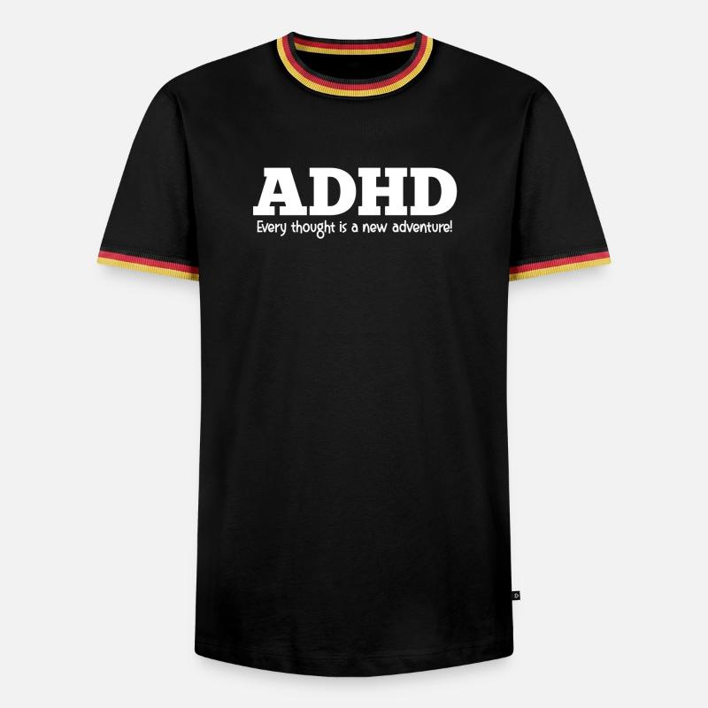 ADHD - Men's Ringer Shirt - black/tricolour