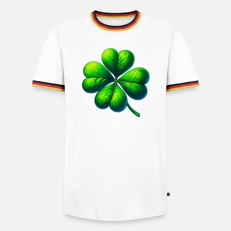 Four-leaf clover - Men's Ringer Shirt - white/tricolour